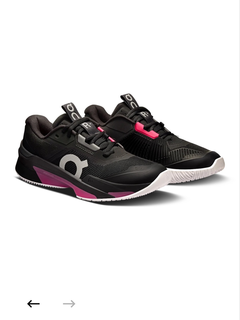 On Cloud The Roger Pro Fire Sneakers On Court Black and Pink